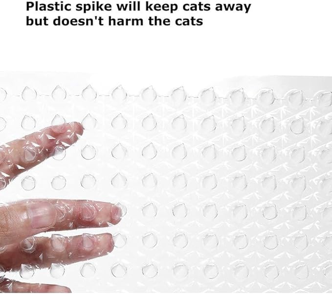 10 Pack Cat Repellent Mats for Outdoor Indoor Use - 16"x13.3" Paws Safe Pet Deterrent Mat with Soft Spikes, Keep Cats&Dogs Away from Furniture, Gardens, Beds, Countertops