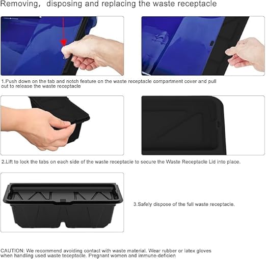 25PCS Disposable Waste Receptacles Compatible with Natures Miracle Litter Box 2nd,for Litter Maid LitterBox 3rd,Disposable Cat Litter Box with Charcoal Bags (Machine NOT Included)