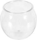 jojofuny Small Round Plastic Fish Bowl Aquarium Tank, Drop-Resistant Desktop Ecological Fish Living Tank for Goldfish and Betta, Medium Size for Home and Office Decor