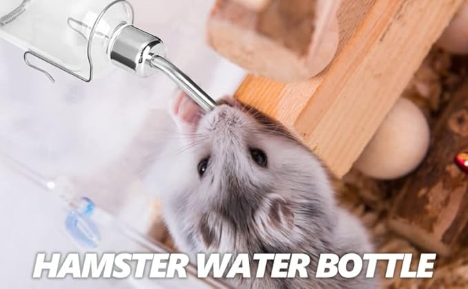Parrot Water Feeder Automatic Pet Rabbit Feeder Parrot Bird Water Feeding Bottle Hamster Water Bottle Feeder with Stainless Steel Ball Nipple(S)