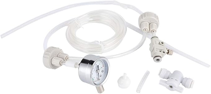 Fish Kit, 1 Set White DIY Aquarium with Planted CO2 System, Pro Tubegauge Bottle Set