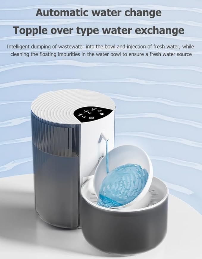 Wireless Cat Water Fountain Cordless No Filters, 3.5L Automatic Wastewater Separation Pet Water Fountains for Cats Indoor, Quiet Cat Dog Water Dispenser Rechargeable Kitty Drinking Fountains for Pets