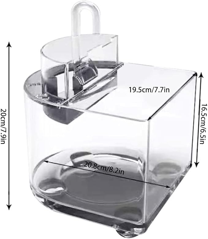 Small Betta Fish for Acrylic Desktop Fish Bowls Self-Circulation Filtration Aquariums with Filter Cotto