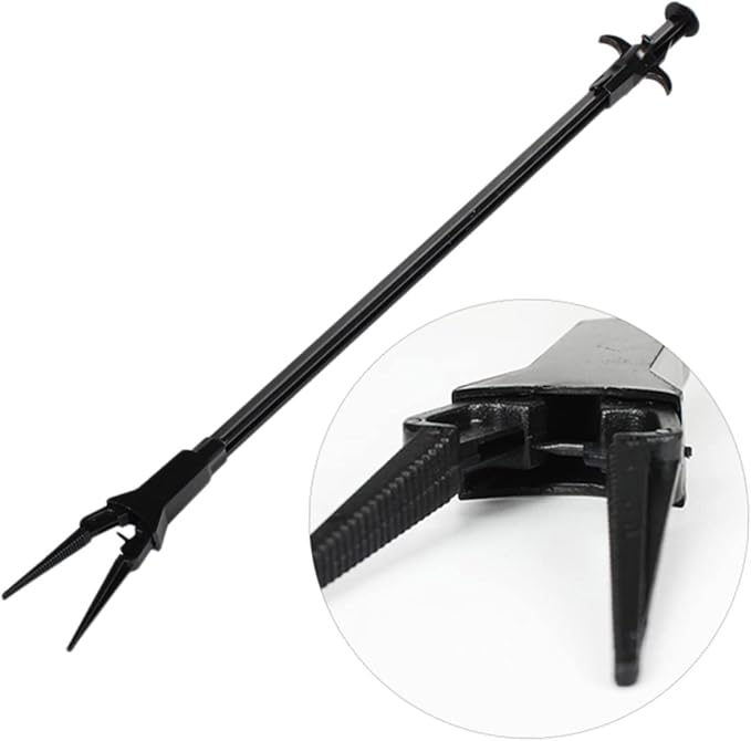 Angoily 2pcs Aquarium Cleaning Pliers 50cm Fish Tank Cleaning Clamp Telescopic Claw Lock Non-Slip