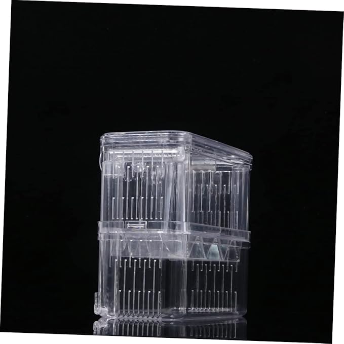 NOLITOY Ornamental Fish Habitat Box Fish Hatching Box Aquarium Breeding Tank Double Layer Incubator Safe and Easy to Clean
