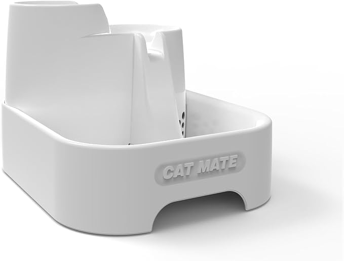 Cat Mate Multi-Level Pet Water Fountain (335) - BPA and BHT Free 3-Stage Filter, for Cats & Small Dogs, Quiet and Hygienic Drinking Fountain, 70 fl. Oz Capacity