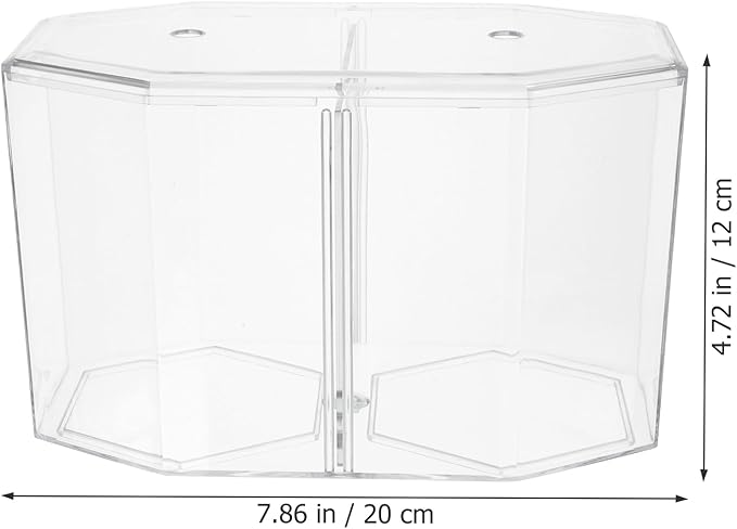 POPETPOP Mini Acrylic Fish Breeding Tank: Transparent Fish Breeding Box with Divider - Small Aquarium for Shrimp