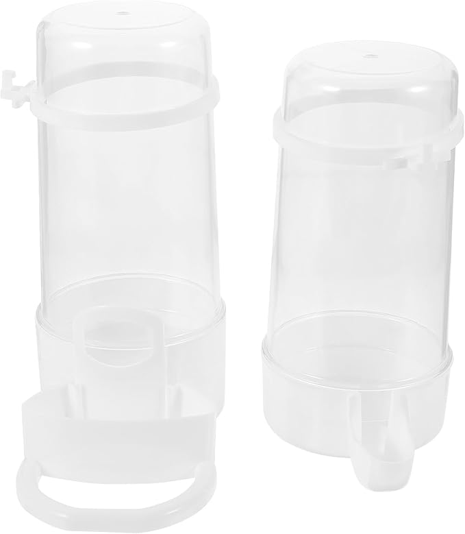 2pcs Automatic Bird Feeder and Waterer for Cage Small Parrot and Cockatiel Food Dispenser Bottles Bird Feeding Watering Supplies