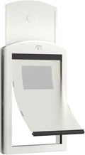 [Classicmacher] Dog Door for Large Dogs, White Frame Door for L arge Dogs, Strong Plastic Doggy Door and L arge Pets with Sliding Lock Panel and Magnetic Soft Flap (Large, Milk White)