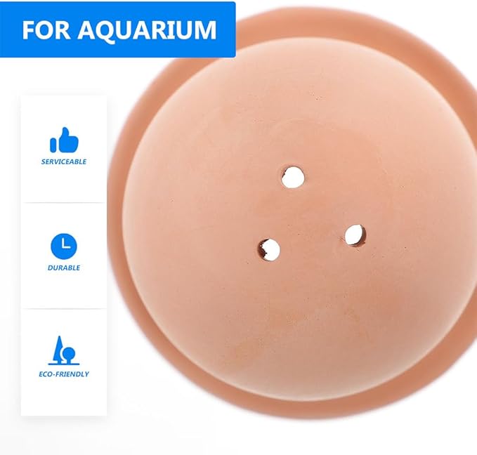 BESPORTBLE Discus Breeding Cone: Fish Breeding Cones Cave Ceramic Spawning Cave with Cage for Discus Fish Angelfish, 7.8 * 3inch
