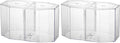 Mipcase 2pcs Transparent Box for Fish Dual Chamber Tank Removable Partition Easy to Clean Aquarium Incubator for Betta Guppy Fish Fry