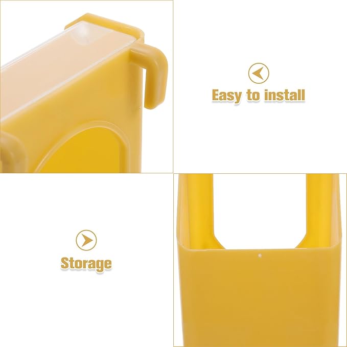 BESTonZON Cage Pigeon Feeder 2pcs Plastic Hanging Single Hole Bird Food Container with Lid for Parakeet Cage Accessories Small Bird Feeding Supplies
