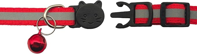 14 Pack Breakaway Cat Collar with Bell, Reflective Kitten Collar for Girl Boy Cats, Safety Buckle Adjustable 7.5-12.5 Inch, 0.4 Inch Width Lightweight, Pet Gifts (Multi-Colored)