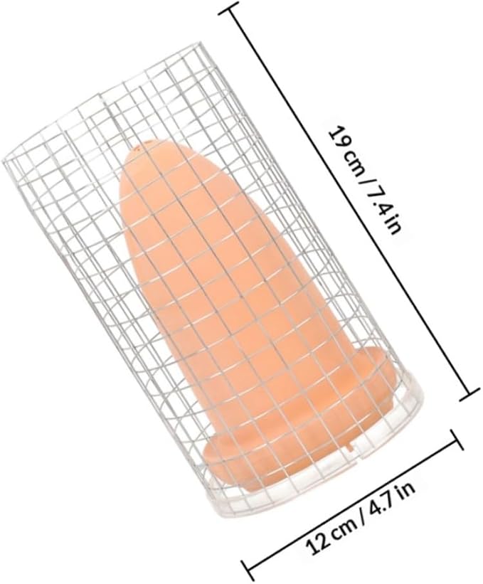 DOITOOL Ceramic Spawning Cones and Aquarium Breeding Box with Protective Net Medium Size Fish Breeding Container for Angelfish Discus Shrimp Suitable for Fish Tank Isolation