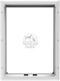 Hakuna Pets Essential Pet Door for Screens, Doors and Walls up to 2.76" Thick, for Dogs up to 100 lbs., Large, White