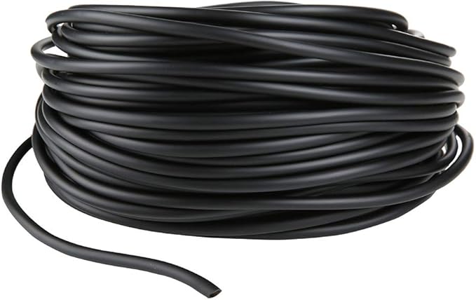JIH Aquarium 100 Feet Standard 3/16" Black Flexible Airline Tubing for Fish Tank,Terrariums, and Hydroponics