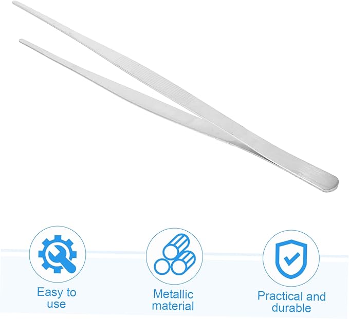 Didiseaon 30cm Straight Tweezer for Aquarium Stainless Steel Aquatic Tweezers Tank Tools Planting Aid