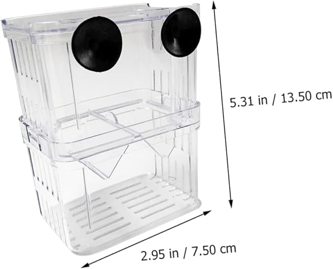 Happyyami 2pcs Fish Breeding Tank Divider Acrylic Fish Box Breeding Tank for Guppies and Goldfish