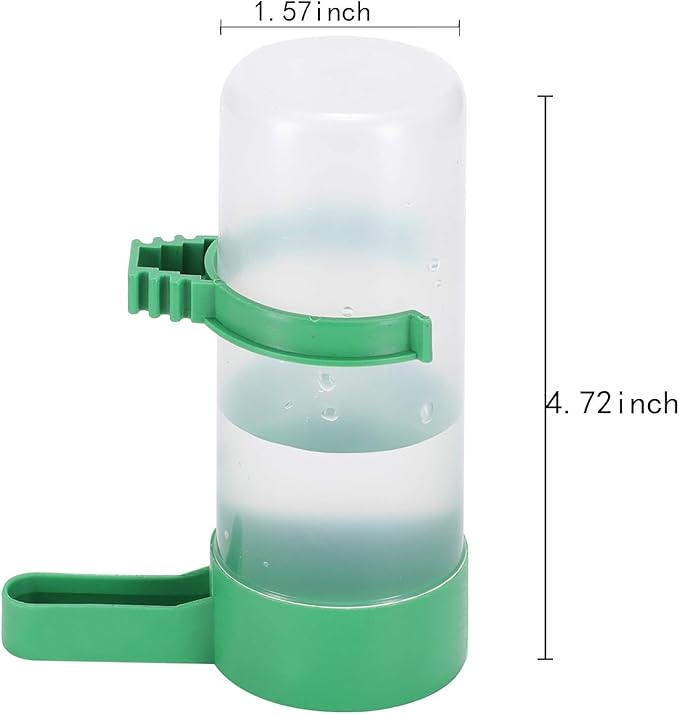 Bird Water Dispenser for Cage, 4pcs Bird Water Bowl 140ml Automatic No Mess Gravity Feeder Bird Watering Supplies for Pet Parrot, Parakeets, Cockatiel, Budgie Lovebirds and Other Birds
