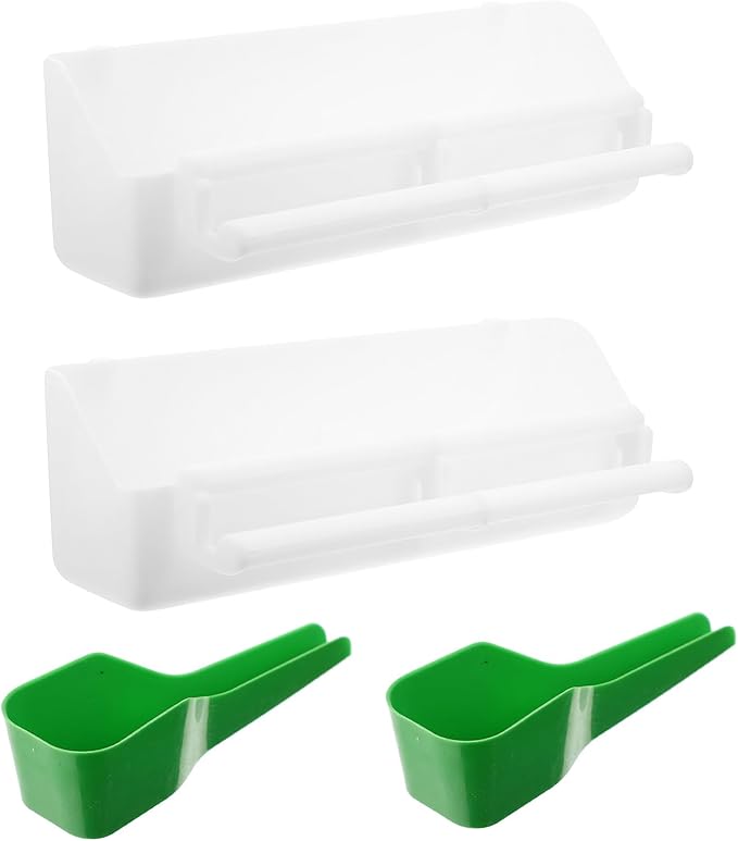 PRETYZOOM Wear-Resistant Plastic Automatic Bird Feeder with Perch 4pcs Set Multi-Function Pigeon and Parrot Cage Feeder Household Bird Watering Supply