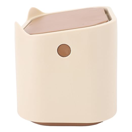 Pssopp Multipurpose Mini Cat Waste Trash Can, Compact and Space Saving Design Reduce Odor Enclosed Design Cat Litter Trash Can for Cat Garbage Storage