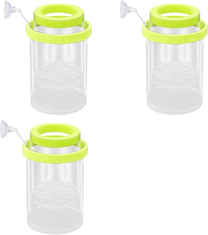 Aquariums Breeding Box Hatchery Shelter House for Guppy Bettafish Clownfishs with Divider Design Floating House 3PCS Bettafish Nursery Tanks