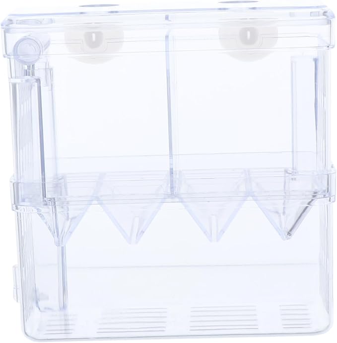 Breeding Tank Transparent Aquarium Box for Fish Hatchery Cup Isolation Box Dual Compartment Design Efficient for Fish Breeding