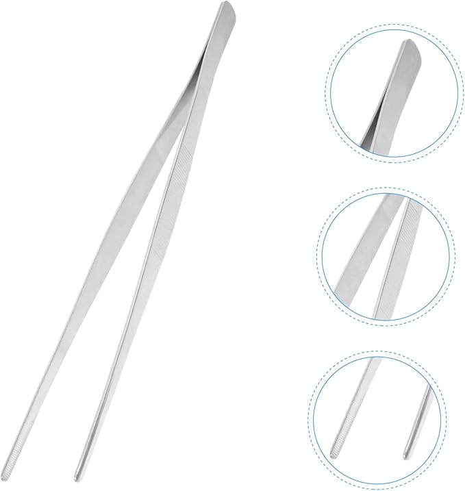 Didiseaon 30cm Straight Tweezer for Aquarium Stainless Steel Aquatic Tweezers Tank Tools Planting Aid