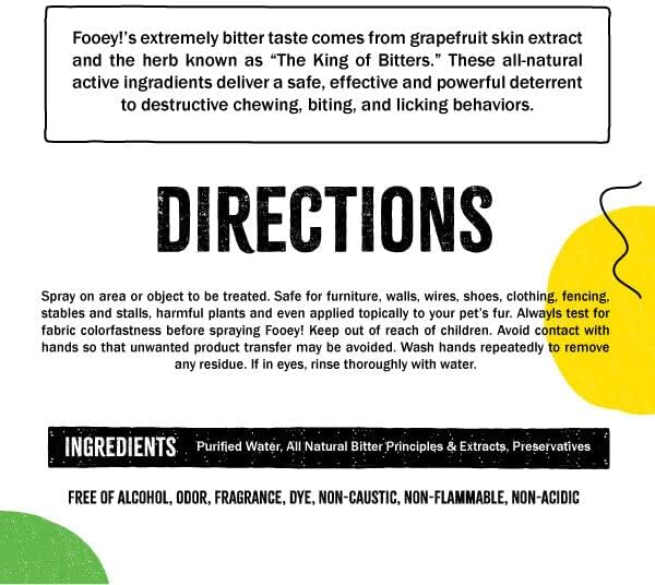 Ultra-Bitter Training Aid Spray – Chewing, Biting, Licking Deterrent for Dogs, Cats, Horses, Rabbits, Ferrets, Birds - Safe for Pet’s Skin – Can Also Protect Garden from Deer and Pests (4 fl oz.)