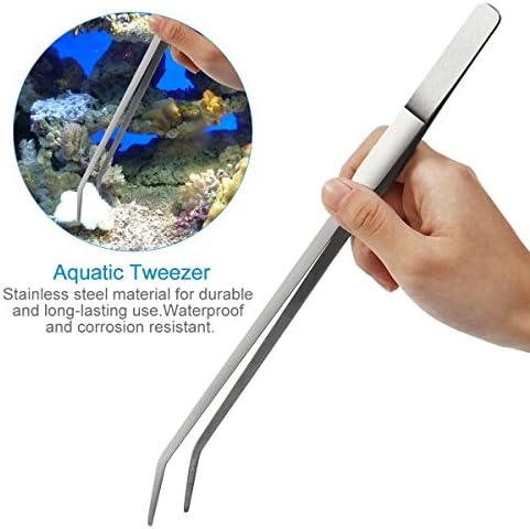 SGerste Aquarium Kit Tool Accessories Stainless Steel Aquarium Tank Water Plant Tweezers Scissors Tools Set Fish Starter Kits