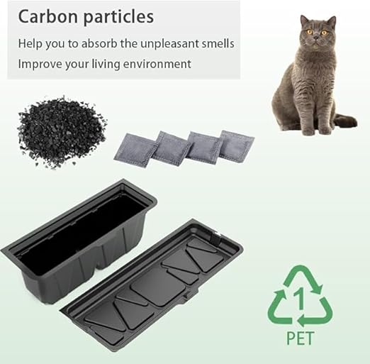 25PCS Disposable Waste Receptacles Compatible with Natures Miracle Litter Box 2nd,for Litter Maid LitterBox 3rd,Disposable Cat Litter Box with Charcoal Bags (Machine NOT Included)