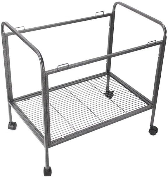 54" Bird Flight Cage, Metal Bird Cage with Wheels, Rolling Stand, Bird Feeder, Slide-Out Tray & Wooden Perches, Standing Large Parrot Cage for Parakeets Cockatiels Conures Budgies Macaws Pigeons Finch