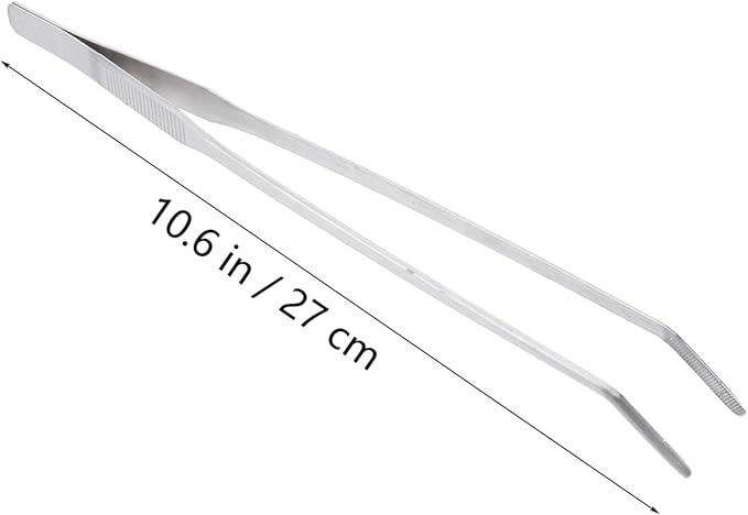 DOITOOL 3pcs Curved Tip Stainless Steel Tweezers for Aquatic Plants Ergonomic Design for Fish Tank Maintenance Resistant Tool for Trimming Low-growing Aquarium Plants