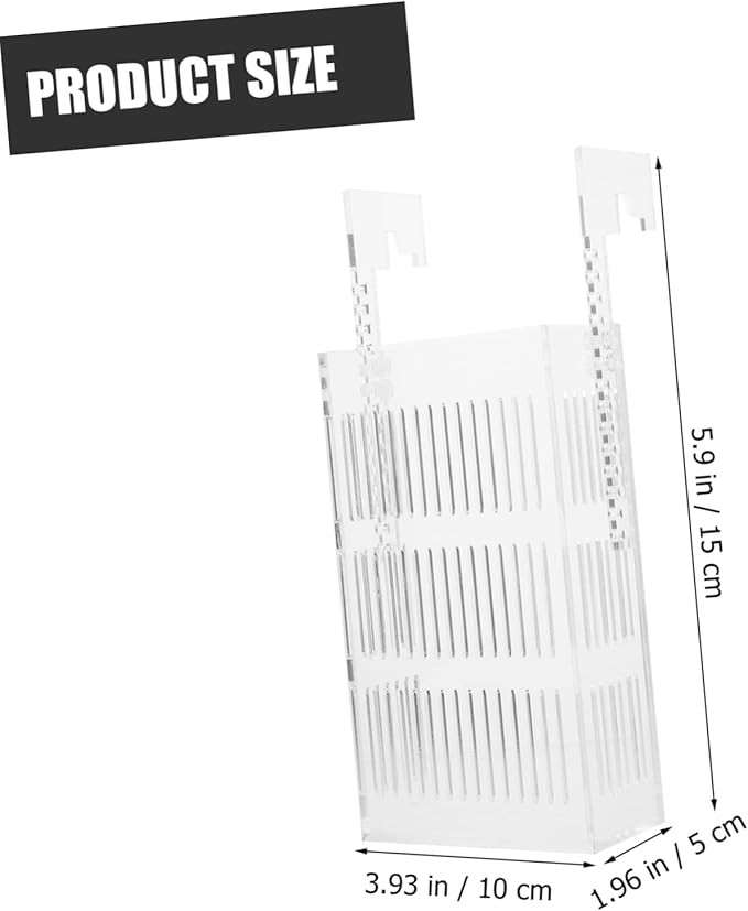 Kisangel Acrylic Fish Breeding Box Separator Shrimp Incubator for Aquarium Prevents Adult Fish Compact Hanging Isolation Tank