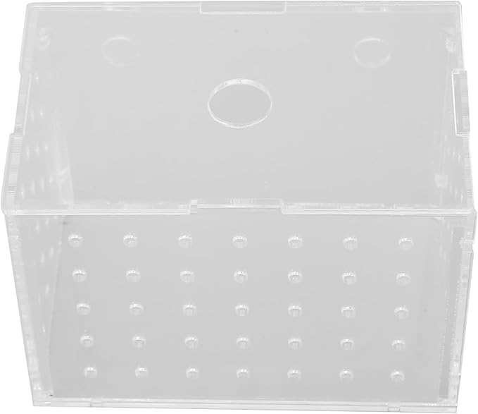 Fish Breeder Box, High Transparency Acrylic Hatchery Incubator Tank, Aquarium Fish Breeding Box with Suction Cups, Isolation Box for Baby Fishes Shrimp Clownfish, Easy to Observe a (9 * 6 * 7CM)