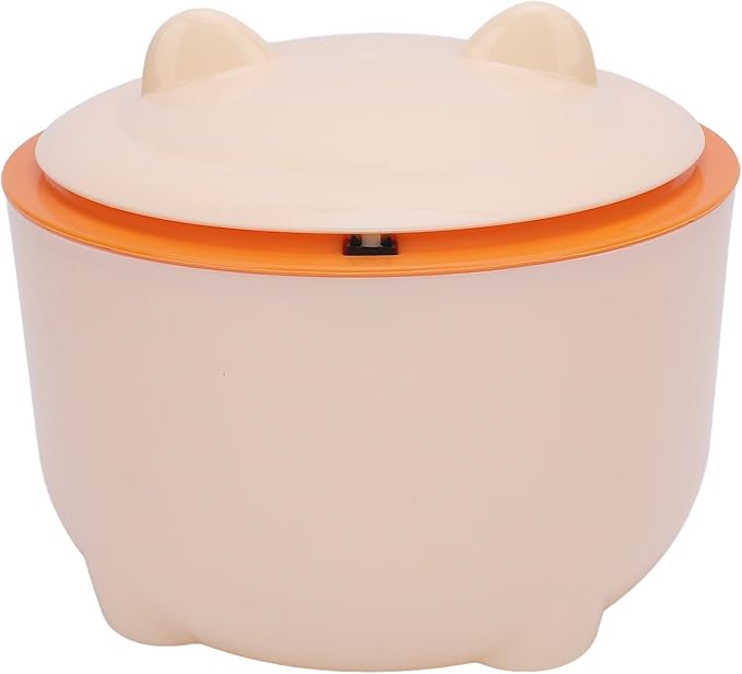 Cat Litter Trash Can White Compact Fully Enclosed Waste Container with Press Type Lid Dog Litter Box Cat Poop Garbage Can for Indoor Outdoor