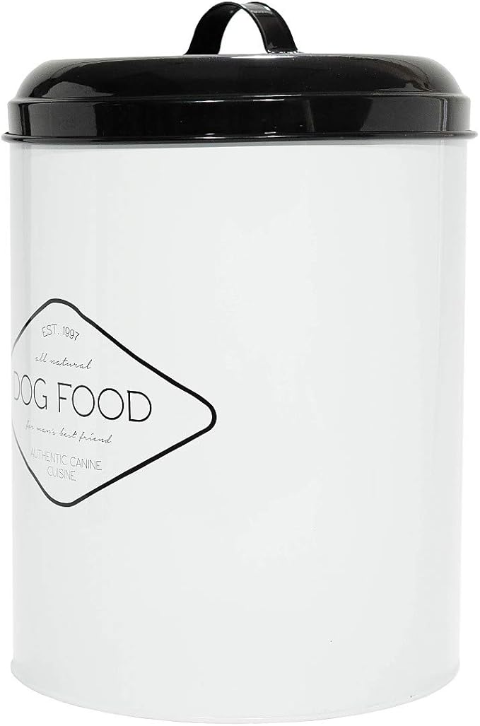 Amici Pet Buster All Natural Canister, Metal Storage Container with Handle Lid & Silicone Gasket Seal, Minimal Countertop Food Bin for Pantry, Pet Treats & Kitchen Dry Goods - 272 Oz (10.5"L x 14"H)
