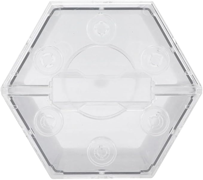 4.7 Inch Hexagonal Mini Aquarium Tank Leak-Proof Plastic Stackable Portable Fish Tank for Desk Decor Terrarium Habitat(Transparent)