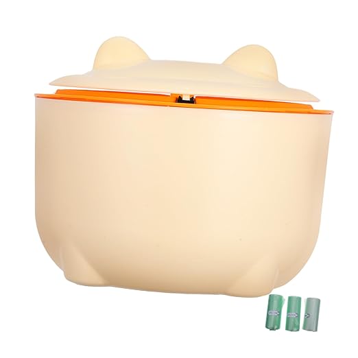 Luxshiny 1Set Capacity Cat Litter Disposal Bin Reusable Trash Can with Bags Operation Versatile Garbage Bin for Cat Waste and Storage
