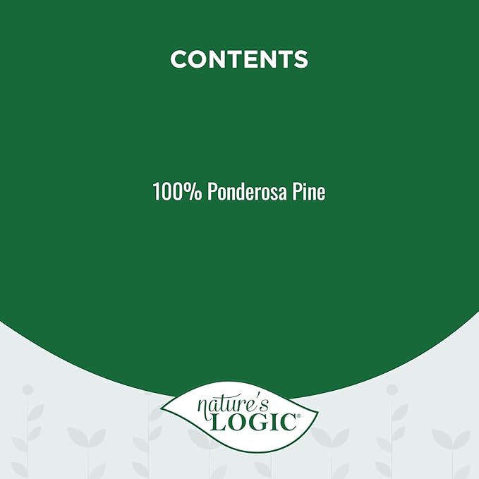 Nature's Logic 100% Natural Pine Pellet Cat Litter - 100% Ponderosa Pine, Dust-Free, Unscented, Biodegradable - Safe for Cats, Kittens, Reptiles & Small Pets - Highly Absorbent - 24lb (2, 12lb)