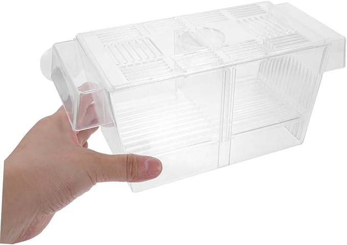 Happyyami 2pcs Fish Tank Breeding Box Aquarium Incubator for Juvenile Fish Viewing Cup Attached Isolation for Pregnant
