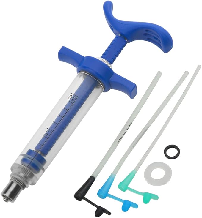LILYS PET Reuseable Young Birds Feeding Syringe,Plastic and Perspex Material,Feeding Milk for Young Birds or Feeding Medicine for Sick Birds (10ml and 2+2.5+3mm Hose)