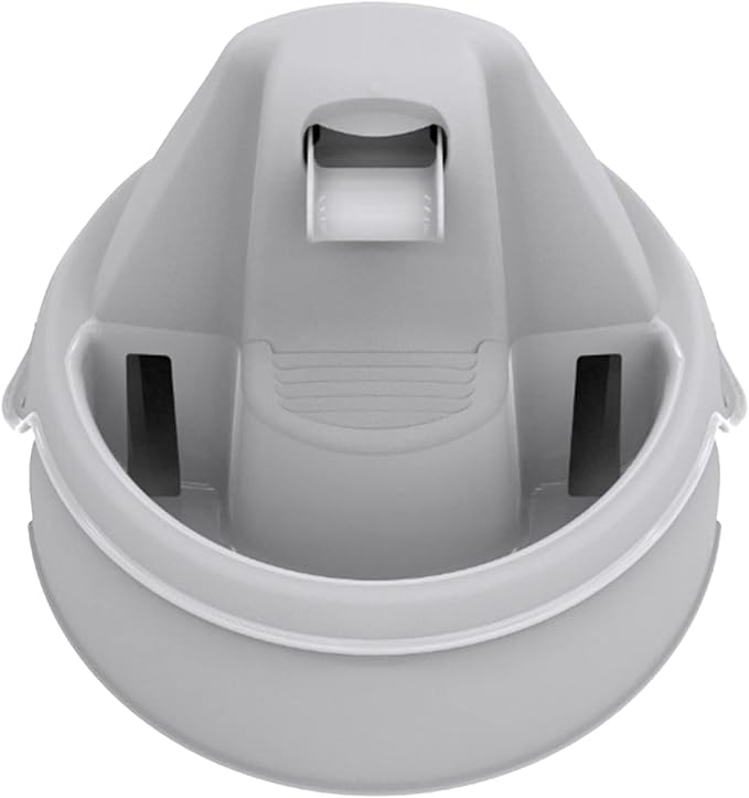 Aqua Flow Premium Pet Water Fountain - Automatic Dispenser Drinking Bowl for Cats and Dogs - Anti-Hair Drainage System - Replaceable Filters - Ideal for Multiple Pets - 52 up to 120 fl oz - Gray