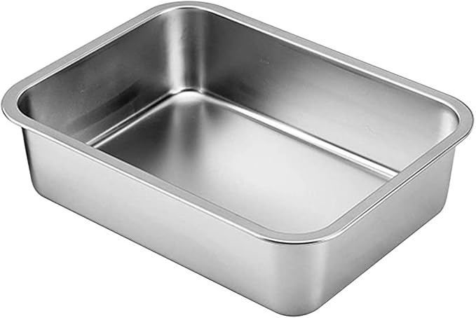 Stainless Steel Litter Box for Cat and Odor Control Stick Easy to