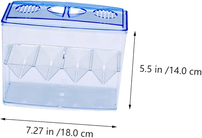 1PC Freestanding Small Fish Breeding Isolation Box Transparent Self Floating Hatching Tank for Safe Juvenile Fish Care Easy to Clean and Observe No Gap Design