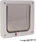 Ideal Pet Products Cat Flap Door with 4 Way Lock, 6.25" x 6.25" Flap Size