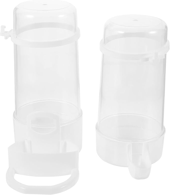 VANZACK 2pcs Automatic Bird Food and Water Dispenser for Cage Parakeet Cockatiel Indoor Feeding Supplies