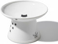 Necoichi Raised Cat Food Bowl – Ceramic Elevated Cat Bowl for Whisker & Neck Fatigue, Dishwasher Microwave Safe – Non-Slip & Anti Vomiting Ergonomic Design (Cats, Extra Wide, 2-Cups Capacity)