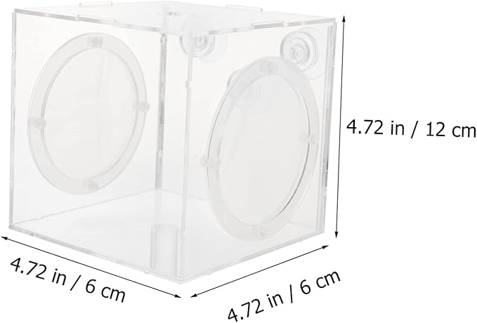 Kisangel Fish Breeding Box Acrylic Isolation Tank for Aquatic Fry Easy to Install Cups Fish Tank Accessory for Newborn
