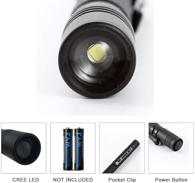 UV Flashlight LED 395nm Blacklight, Zoomable Pen Flashlight IP54 Waterproof Detector for Pet Urine, Cat Dog Stains, Bed Bug, Household Wardrobe Toilet - 3 Pack